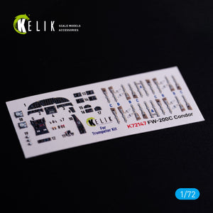 Kelik K72147 FW-200C Condor - interior 3D decals for Trumpeter kit 1/72