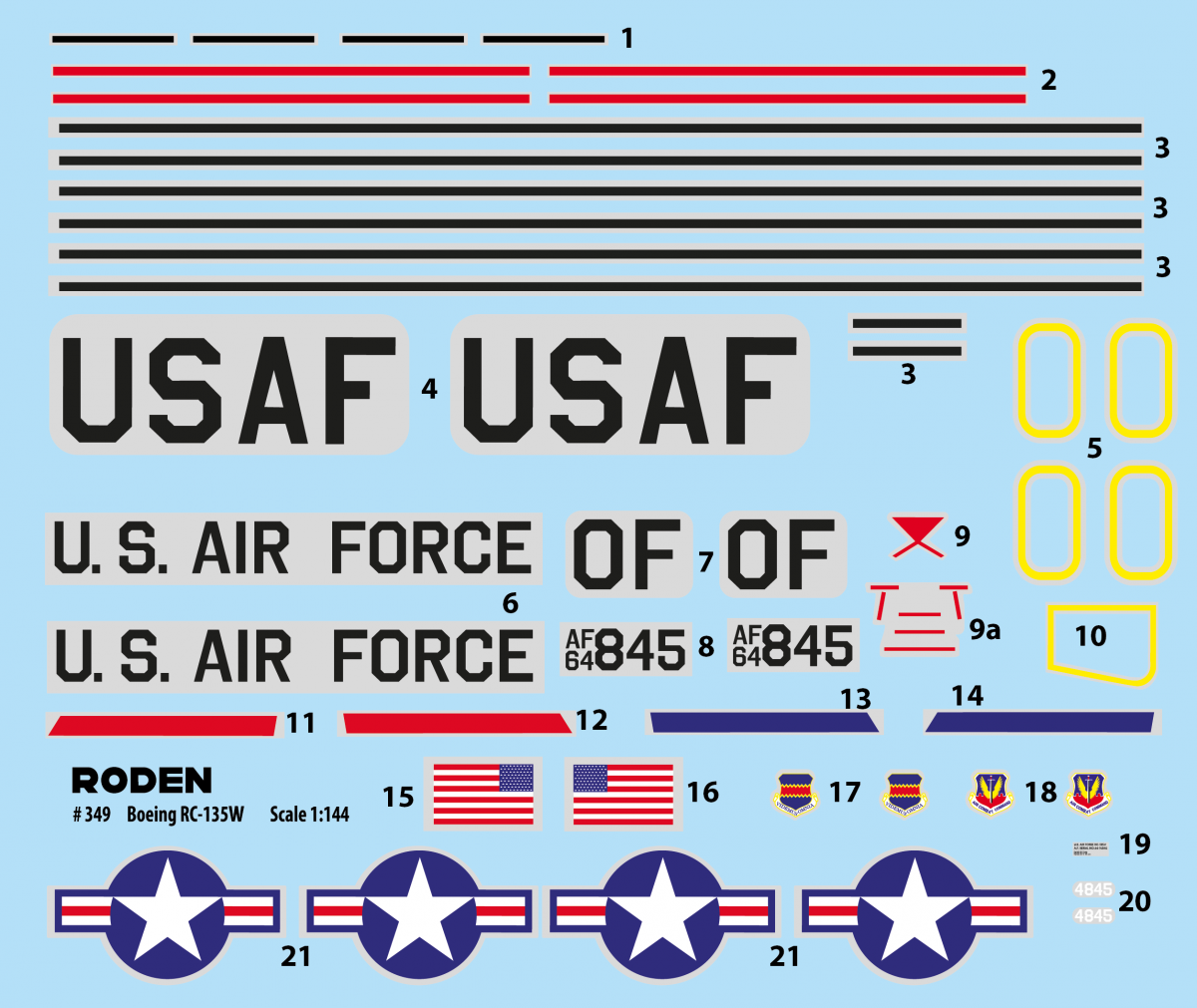 Roden 349 Boeing RC-135V/W Rivet Joint 1/144 – Bild 3