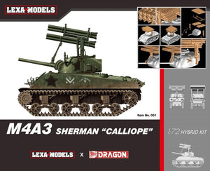 Maquette hybride Dragon 7677 M4A3 Sherman « Calliope » (Lexa Models x Dragon Models) au 1/72