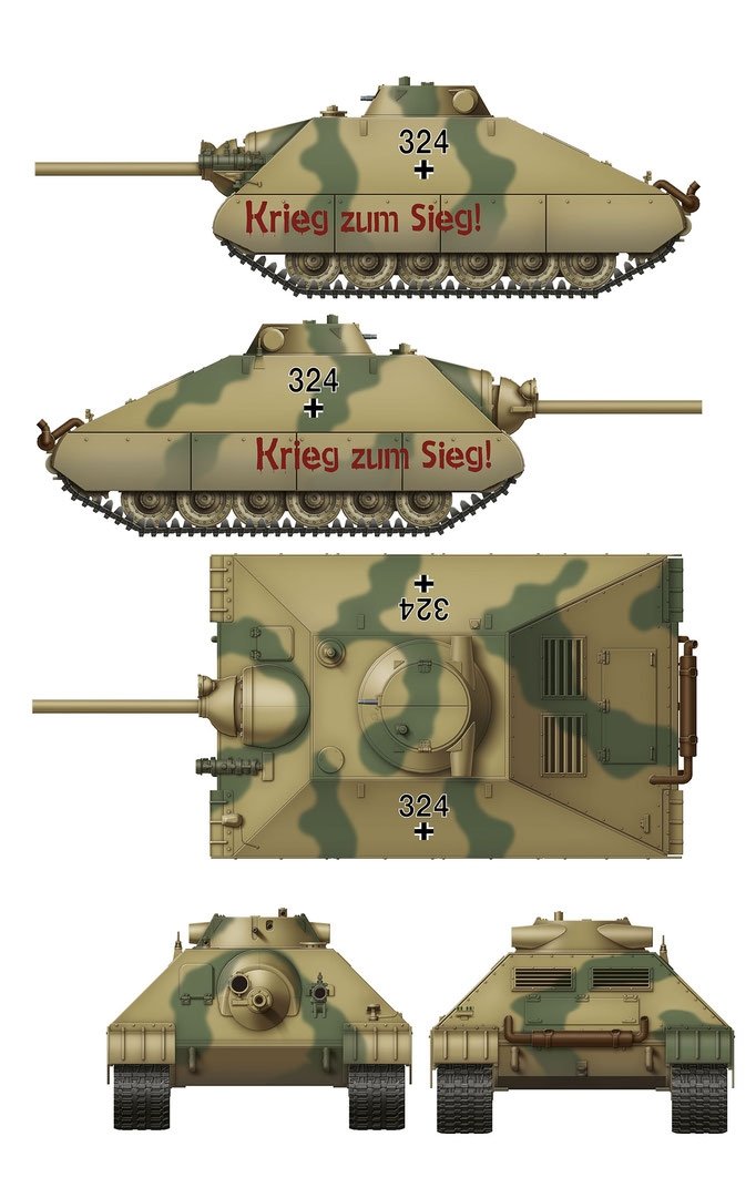 Das Werk DW35019 Schwerer kleiner Panzerkampfwagen German Heavy Tank Project 1944 (2 in 1) 1/35 – Bild 4