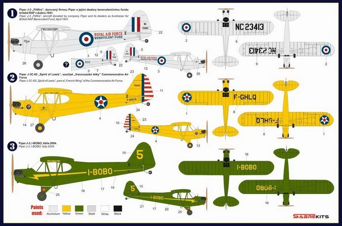 SabreKits SBK4002 Piper J-3 Cub International 1/48 – zdjęcie 2