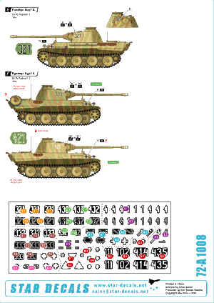Star Decals 72-A1008 SS-Panthers (2) SS-Das Reich and 3. SS-Totenkopf. 1/72 – immagine 2