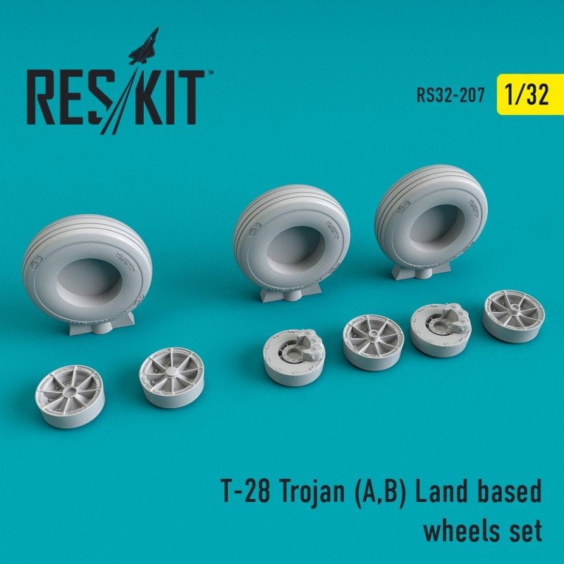 RESKIT RS32-0207 T-28 Trojan (A,B) Jeu de roues terrestres 1/32