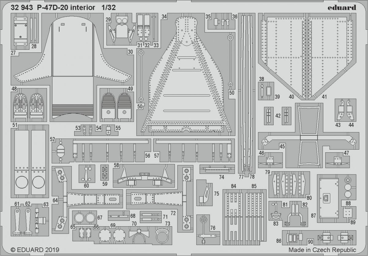 Eduard 32943 P-47D-20 interior 1/32 TRUMPETER – Bild 2