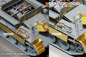 Maquette Voyager PE35979 Bergepanther Ausf.A allemand de la Seconde Guerre mondiale (type ancien, porte-outils Panther A) - Base pour TAKOM 2101 au 1/35 – image 16