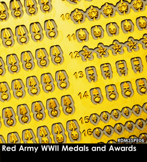RADO Miniatures RDM35PE06 Médailles et décorations de l&amp;#39;Armée rouge de la Seconde Guerre mondiale, échelle 1/35 – image 2