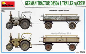 MiniArt 35314 GERMAN TRACTOR D8506 &amp;amp; TRAILER w/CREW 1/35 – imagen 3