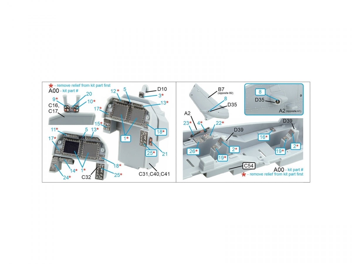 Quinta Studio QDS-35119 AH-1Z 3D-Printed coloured Interior on decal paper (Academy) (Small version) 1/35 – immagine 2