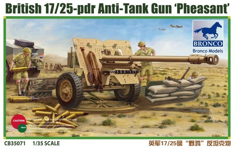Bronco CB35071 Canon antichar britannique 17/25 pdr Faisan (1/35)