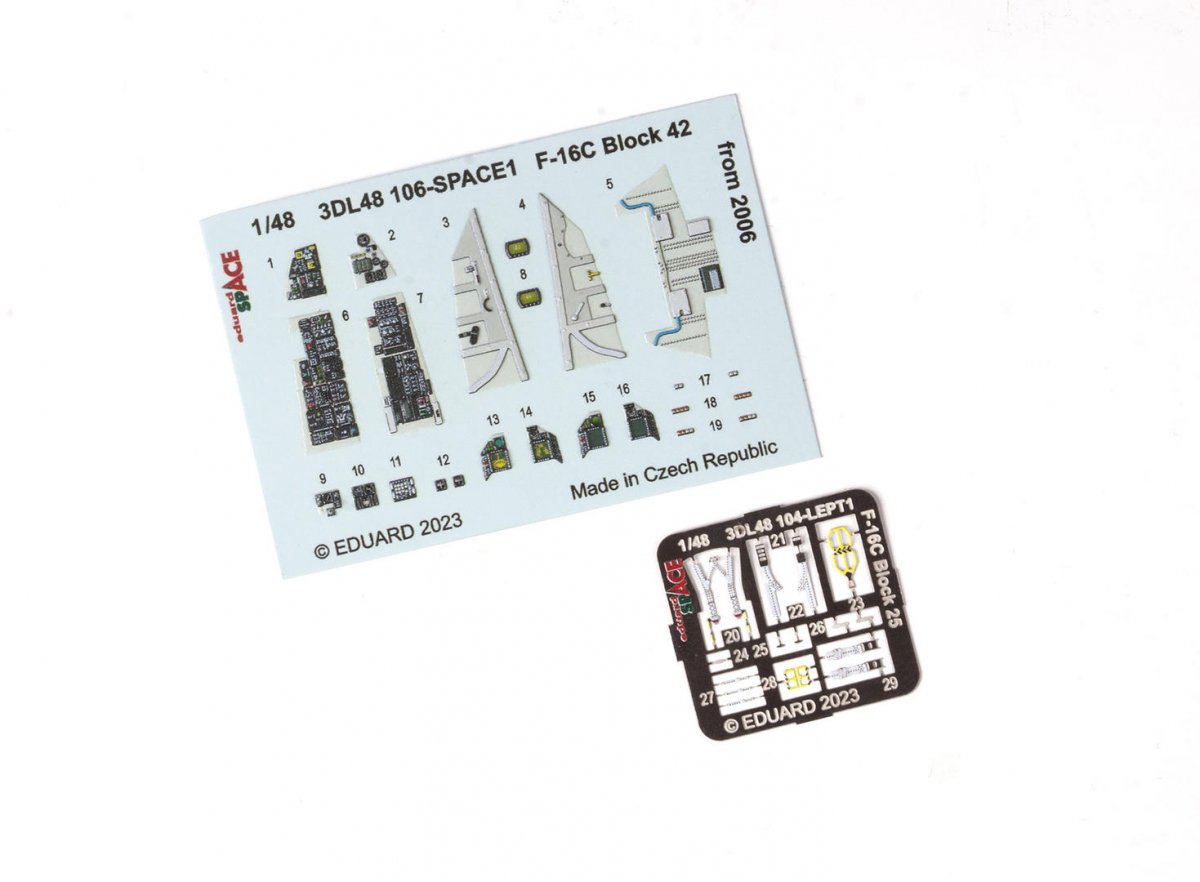 Maquette Eduard 3DL48106 F-16C Block 42 de 2006 SPACE KINETIC au 1/48