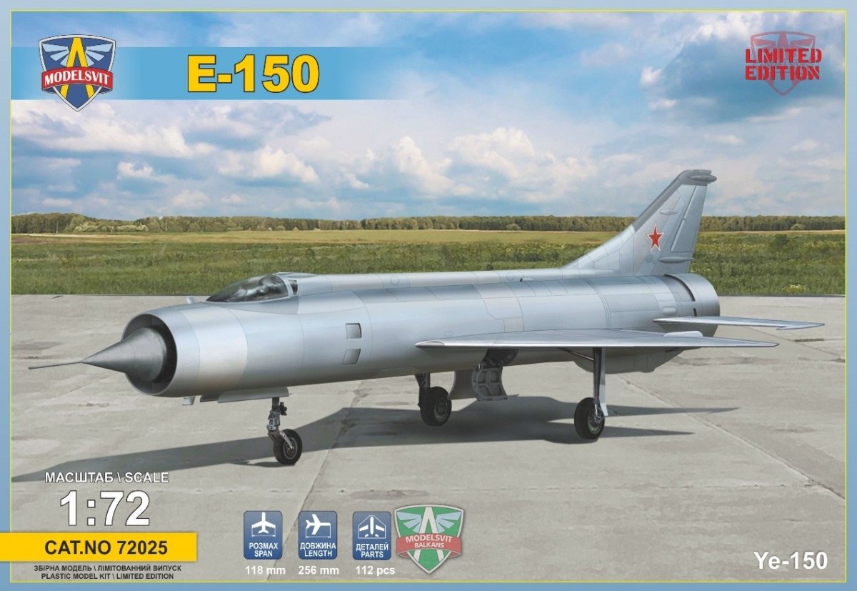 Modelsvit 72025 Ye-150 Interceptor prototype 1/72