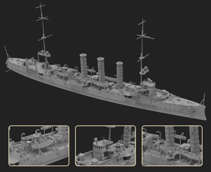 FlyHawk Model FH1307S SMS Dresden - Deluxe Edition 1/700 – imagen 2