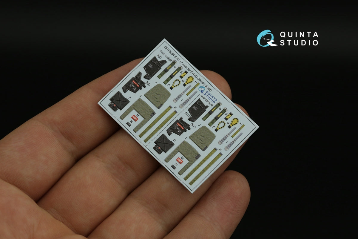 Quinta Studio QD48405 F-14D 3D-Printed &amp;amp; coloured Interior on decal paper (Hobby Boss) 1/48 – Bild 7