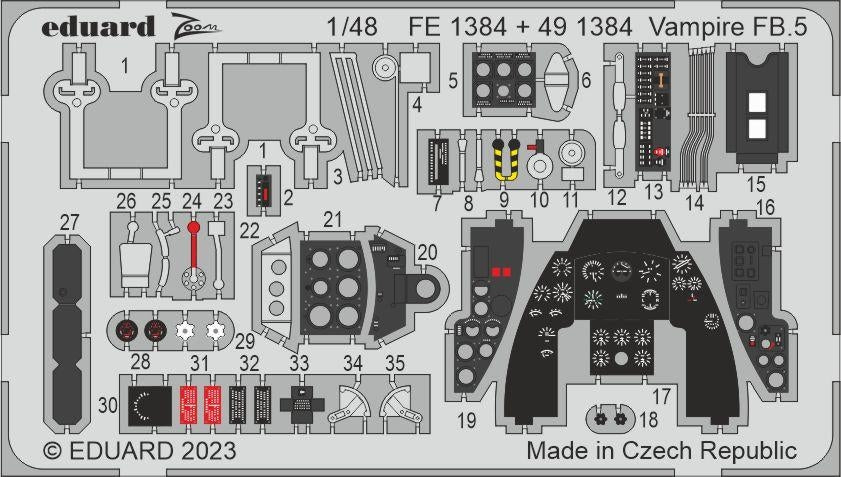 Eduard BIG49394 Vampire FB.5 AIRFIX 1/48 – immagine 3