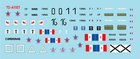 Star Decals 72-A1107 French Fighting Vehicles in Africa # 2 FFL - Forces Francaises Libres 1/72 – immagine 2