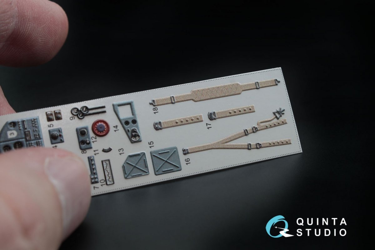 Quinta Studio QD48020 IL-2 3D-Printed &amp;amp; coloured Interior on decal paper (for Tamiya kit) 1/48 – imagen 6