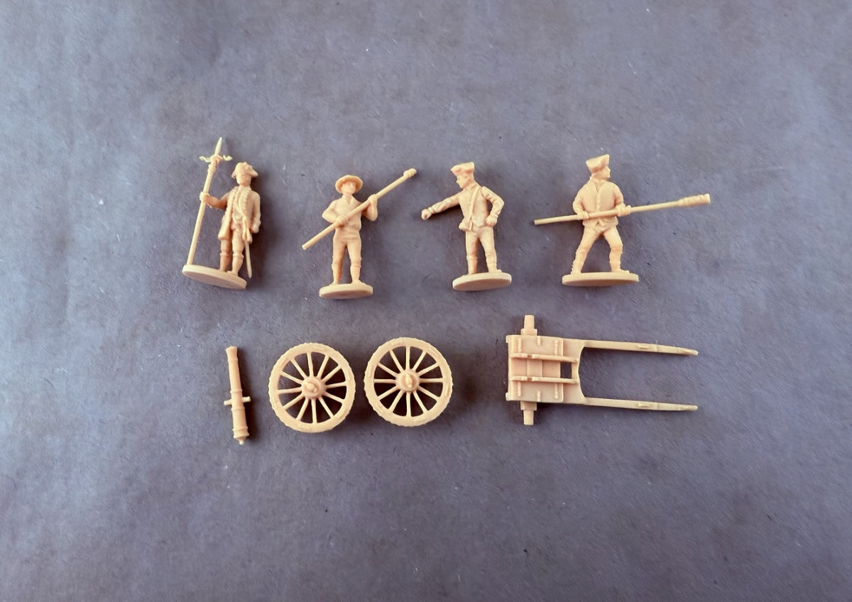 Hat 8344 American War of Independence - American Artillery (4 Cannons and Crew) 1/72