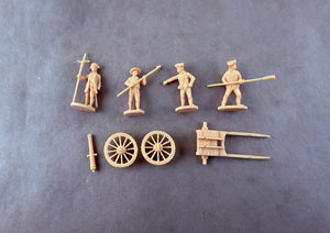Hat 8344 American War of Independence - American Artillery (4 Cannons and Crew) 1/72