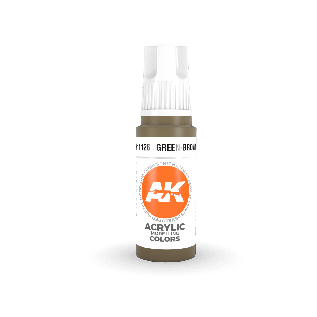 AK Interactive AK11126 GREEN-BROWN – STANDARD 17ml – immagine 2