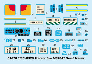 Trumpeter 01078 M920 Tractor tow with M870A1 semitrailer 1/35 – immagine 5