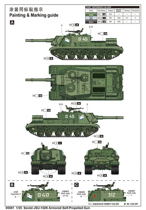 Trumpeter 05591 Soviet JSU-152K Armored Self-Propelled Gun 1/35 – Bild 2