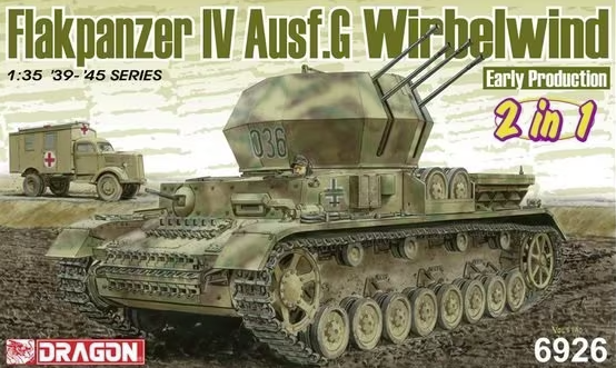 Dragon 6926 Flakpanzer IV Ausf.G &amp;quot;Wirbelwind&amp;quot; Première production (2 en 1) 1/35