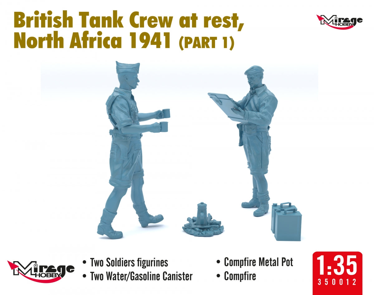 Mirage Hobby 350013 British Tank Crew at Rest, North Africa 1941 (Part I) 1/35 – zdjęcie 3
