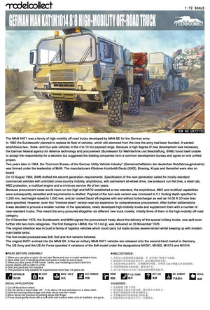 Modelcollect UA72132 Camion tout-terrain allemand MAN KAT1M1014 8x8 HAUTE MOBILITÉ (1/72) – image 3