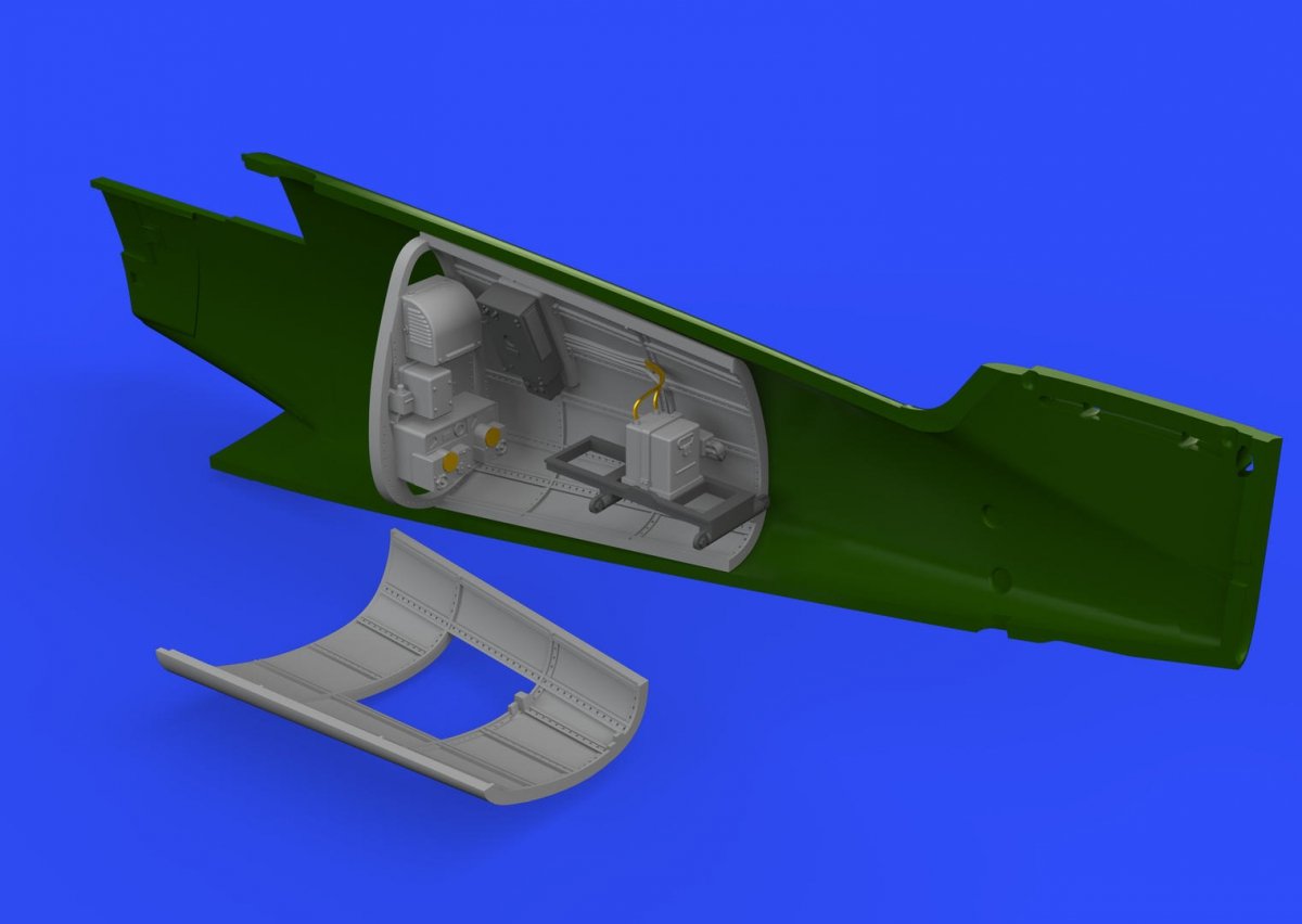 Compartiment radio Eduard 648404 Bf 109G-6 TAMIYA 1/48