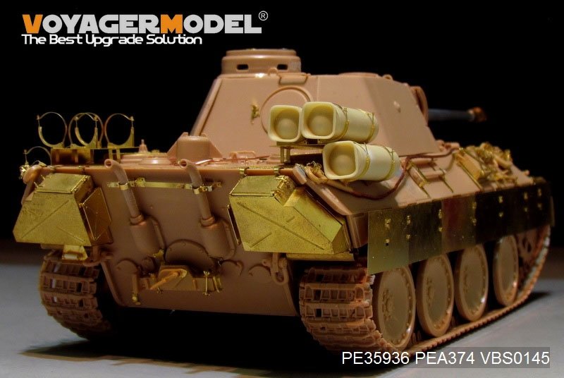 Voyager Model PE35936 WWII German Panther D w/&amp;quot;Stadtgas&amp;quot; Fuel Tanks Basic For MENG TS-038 1/35 – immagine 16