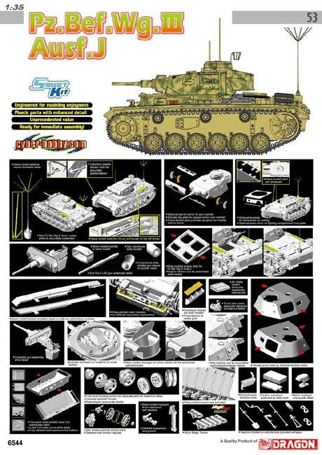 Cyber Hobby 6544 Pz.Bef.Wg.III Ausf.J 1/35 – Bild 2