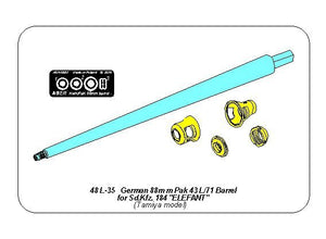 Aber 48L-35 German 88mm Pak 43/2 L/71 barrel for Sd.Kfz.184 Elefant 1/48 – zdjęcie 2