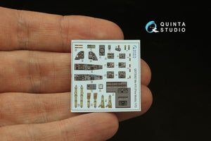 Quinta Studio QD72062 Me 410 3D-Printed &amp;amp; coloured Interior on decal paper (Fine Molds) 1/72 – immagine 4