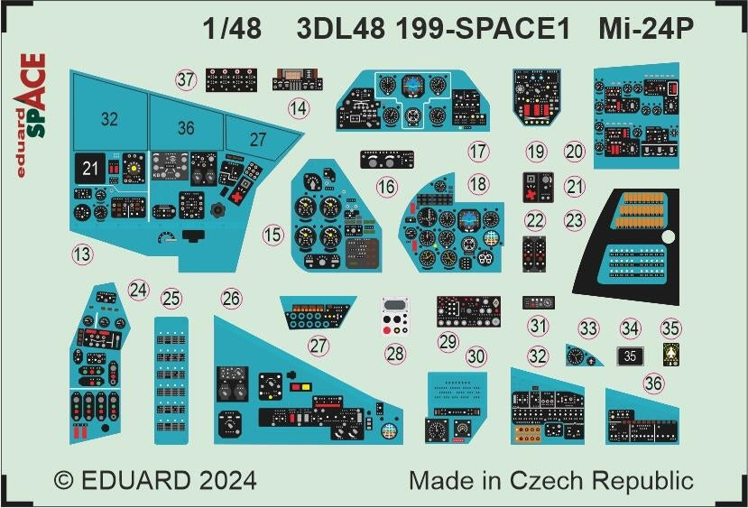 Eduard 3DL48199 Mi-24P SPACE TRUMPETER 1/48 – zdjęcie 4