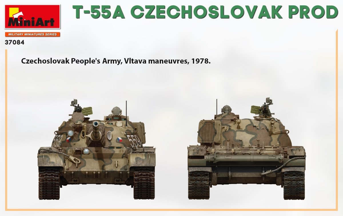 Miniart 37084 T-55A CZECHOSLOVAK PRODUCTION 1/35 – immagine 4
