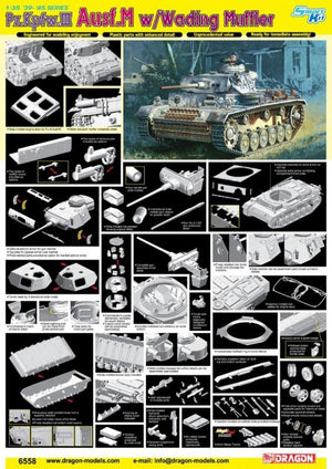 Dragon 6558 Pz.Kpfw.III Ausf.M w/Wading Muffler 1/35 – Bild 2