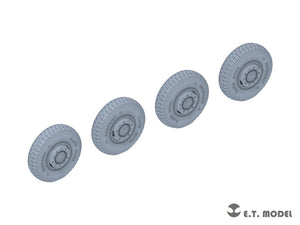 E.T. Model P35-105 WWII German Sd.Kfz.234 Large Diameter Weighted Wheels Type.5 1/35 – immagine 2