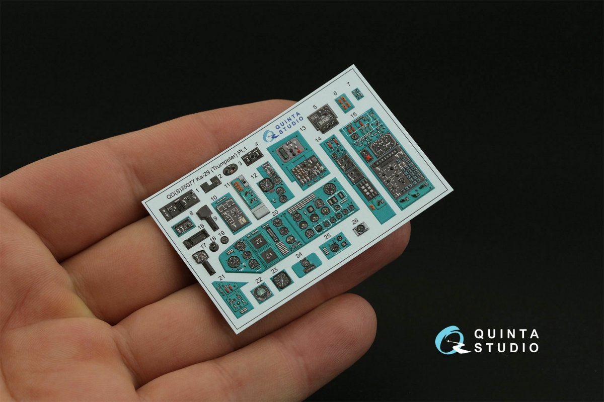 Quinta Studio QDS-35077 Ka-29 3D-Printed &amp;amp; coloured Interior on decal paper (Trumpeter) (Small version) 1/35 – immagine 9