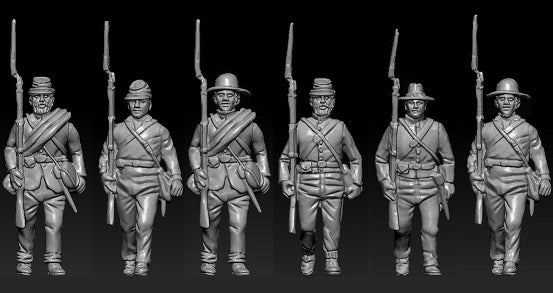 Hat 9337 Confederate Infantry Marching Set 2 - 18 figures (American Civil War 1861-1865) 1/32