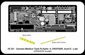 Aber 35221 German medium tank Pz.Kpfw. V, Ausf.G (Sd.Kfz. 171) Panther Ausf.G late - basic set 1/35 – immagine 5