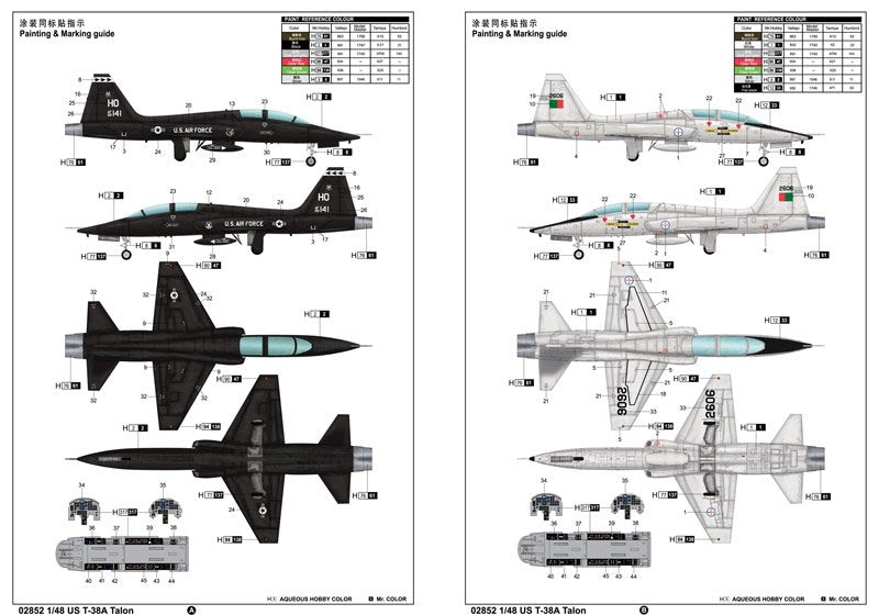Trumpeter 02852 T-38A Talon 1/48 – immagine 4