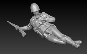 Glowel Miniatures 35909 Infanterie polonaise couchée (2 figurines, imprimées en 3D) 1/35 – image 3