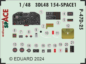 Eduard 3DL48154 P-47D-25 SPACE MINIART 1/48 – immagine 4