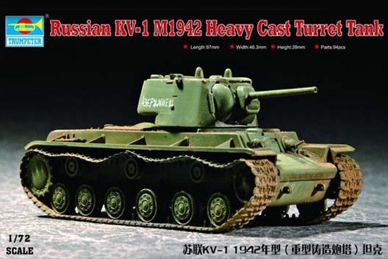 Trumpeter 07231 Russie KV-1 1942 Char lourd à tourelle moulée (1/72)