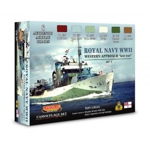 Coffret de peinture acrylique Lifecolor CS34 Royal Navy, lot de 2 (6 x 22 ml).