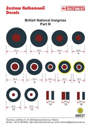 Techmod 48037 - British National Insignias III 1/48 – zdjęcie 2