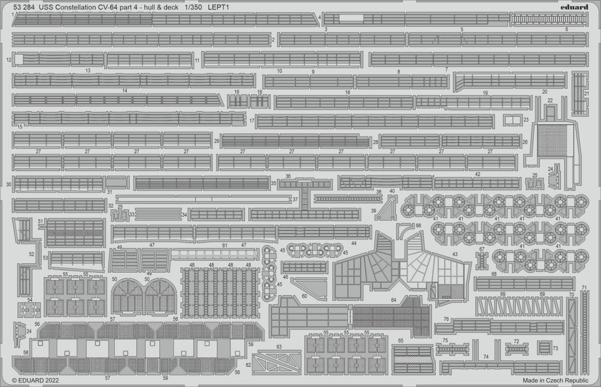 Eduard 53284 USS Constellation CV-64 part 4 - hull &amp;amp; deck TRUMPETER 1/350 – immagine 2