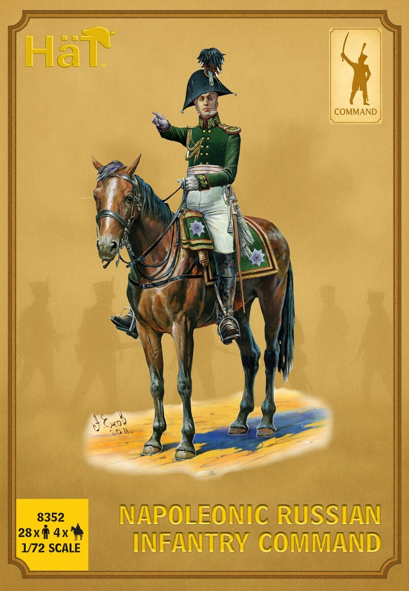 Hat 8352 Napoleonic Russian Infantry - Command (28 Figures) 1/72