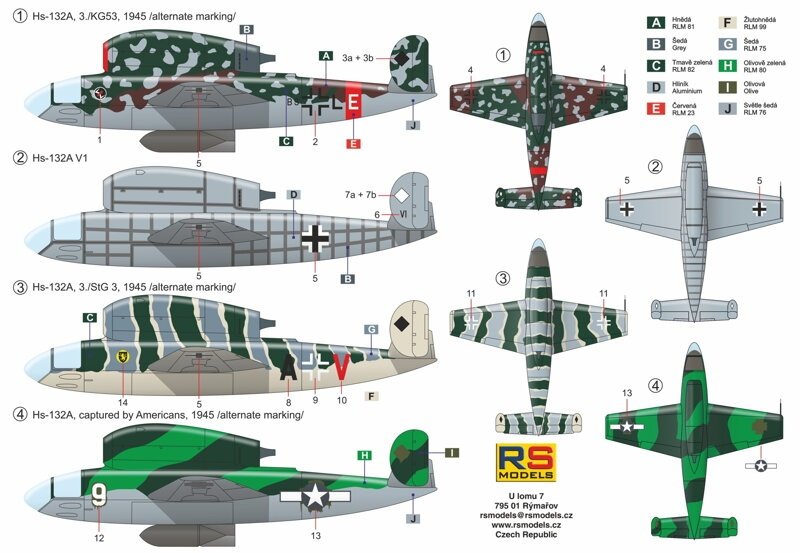 RS Models 92266 Henschel Hs-132 A 1/72 – Bild 6