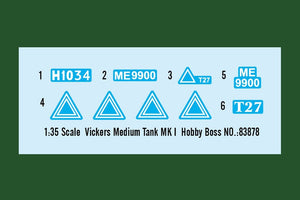 Hobby Boss 83878 Vickers Medium Tank MK I – immagine 4